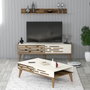 Hanah Home Valensiya 140 Nogal y Crema